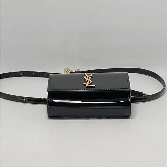Saint Laurent Mini Kate Patent Leather Belt Bag